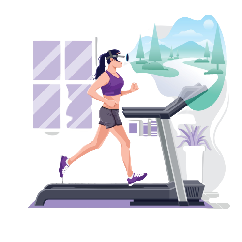 Women is doing Exercise