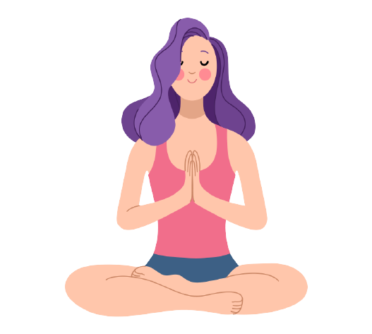 Women is doing Meditation